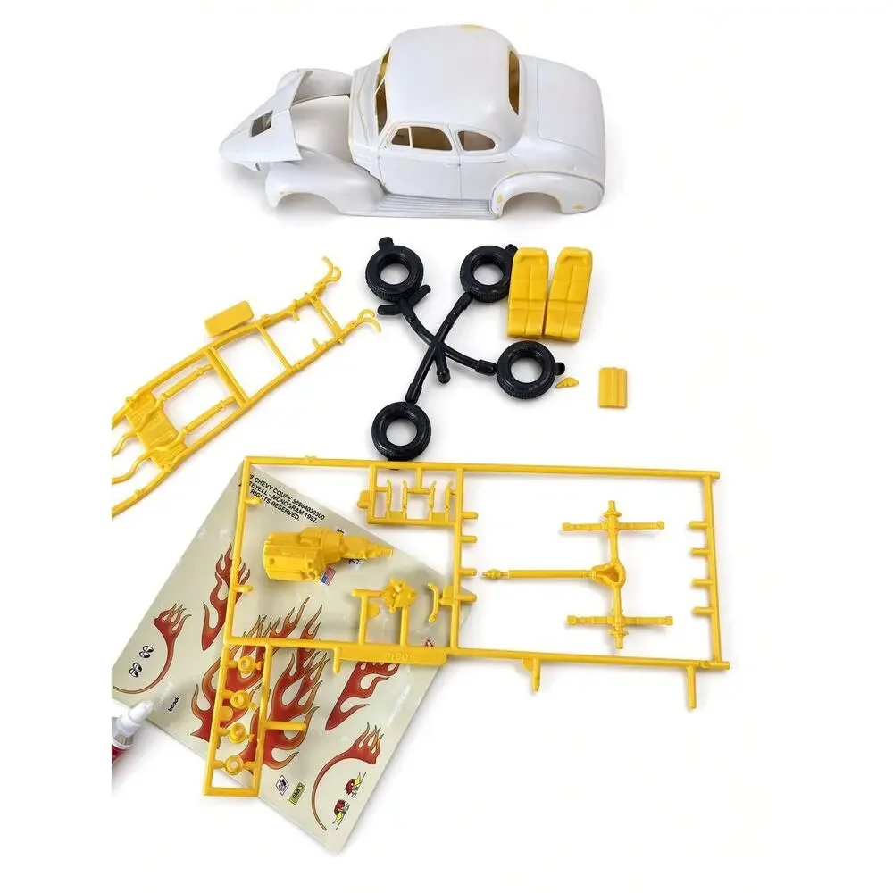 Revell Monogram 39 Chevy Street Rod 1:24 Model Kit 85-6640 Started As-Is